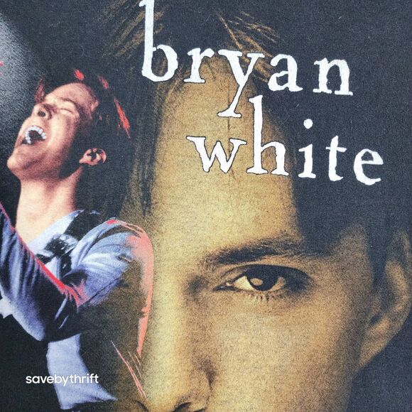 1997 Vintage Bryan White “Sittin on go” Tour Shirt Country Music Tee Black Large - Picture 7 of 16